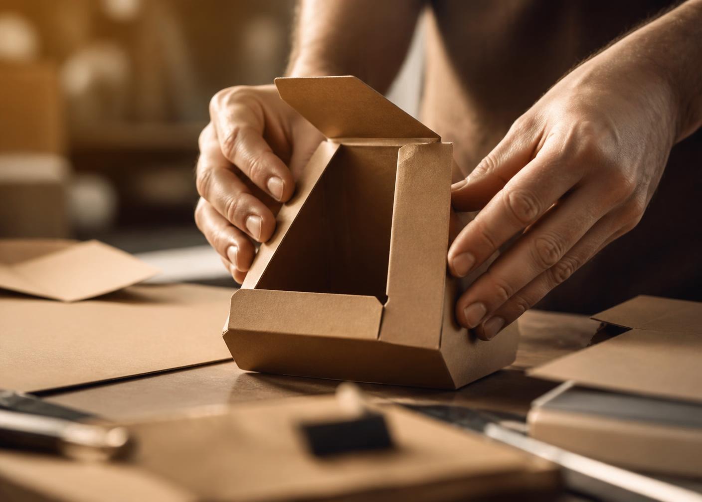 Folding a paperboard prototype by hand