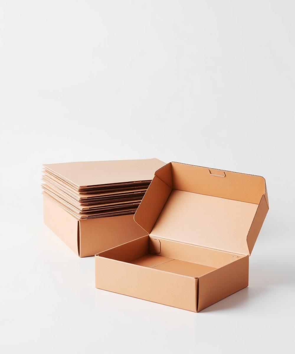 Flat-packed corrugated box blanks